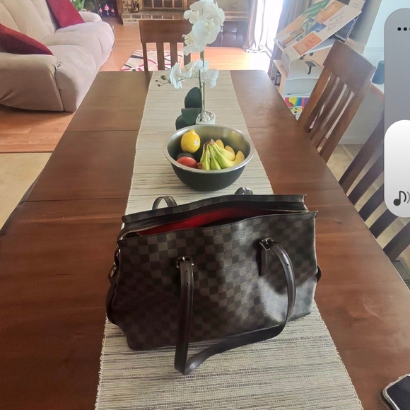 Louis Vuitton Dark Brown Checkered Tote - Picture 3 of 5